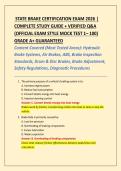 STATE BRAKE CERTIFICATION EXAM 2026 &vert;  COMPLETE STUDY GUIDE &plus; VERIFIED Q&A  &lpar;OFFICIAL EXAM STYLE MOCK TEST 1&ndash; 100&rpar; GRADE A&plus; GUARANTEED