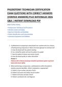 PHLEBOTOMY TECHNICIAN CERTIFICATION  EXAM QUESTIONS WITH CORRECT ANSWERS  &lpar;VERIFIED ANSWERS&rpar; PLUS RATIONALES 2026  Q&A &vert; INSTANT DOWNLOAD PDF