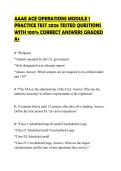 AAAE ACE OPERATIONS MODULE 1 PRACTICE TEST 2026 TESTED QUESTIONS WITH 100&percnt; CORRECT ANSWERS GRADED A&plus;
