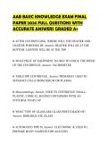 AAB BASIC KNOWLEDGE EXAM FINAL PAPER 2026 FULL QUESTIONS WITH ACCURATE ANSWERS GRADED A&plus;