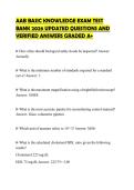 AAB BASIC KNOWLEDGE EXAM TEST BANK 2026 UPDATED QUESTIONS AND VERIFIED ANSWERS GRADED A&plus;
