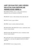 AAERT CDR EXAM STUDY GUIDE OVERVIEW 2026 ACTUAL EXAM QUESTIONS AND ANSWERS SOLVED VERIFIED A&plus;