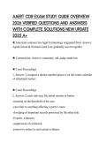 AAERT CDR EXAM STUDY GUIDE OVERVIEW 2026 VERIFIED QUESTIONS AND ANSWERS WITH COMPLETE SOLUTIONS NEW UPDATE 2025 A&plus;