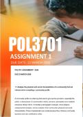 POL3701 Assignment 1 ANSWERS 2026 - Due 23 March 2026