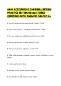 AAMI ACCOUNTING ONE FINAL REVIEW PRACTICE TEST BANK 2026 TESTED QUESTIONS WITH ANSWERS GRADED A&plus;