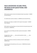 NAUI ADVANCED SCUBA FINAL REVIEW EXAM QUESTIONS AND ANSWERS