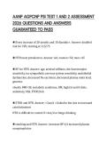 AANP AGPCNP PSI TEST 1 AND 2 ASSESSMENT 2026 QUESTIONS AND ANSWERS GUARANTEED TO PASS