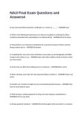 NAUI Final Exam Questions and Answers