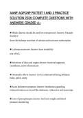 AANP AGPCNP PSI TEST 1 AND 2 PRACTICE SOLUTION 2026 COMPLETE QUESTIONS WITH ANSWERS GRADED A&plus;