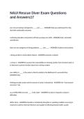 NAUI Rescue Diver Exam Questions and Answers