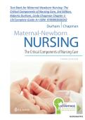 Test Bank for Maternal-Newborn Nursing&colon; The Critical Components of Nursing Care&comma; 3rd Edition&comma; Roberta Durham&comma; Linda Chapman &vert;ISBN&colon; 9780803666542 &vert; Chapter 1-19 &vert; All Chapters &comma; Complete Guide A&plus; 