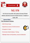 NU 578 Unit 3 Exam &lpar;2026 &sol; 2027 Update&rpar; University Of South Alabama&comma; Questions & Answers &lpar;Verified Answers&rpar; &vert; Complete A&plus; Guide - PDF