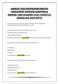 SURGICAL TECH CERTIFICATION PRACTICE EXAM&vert;EXPERT APPROVED QUESTIONS & ANSWERS &vert;2026 ACADEMIC CYCLE &excl;&excl;&excl;LATEST&vert;A&plus; GRADED&vert;ACE YOUR TEST&excl;&excl;&excl;&excl;