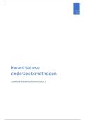 Samenvatting Kwantitatieve Onderzoeksmethoden