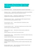 GCU Health Psychology Final Exam and All Correct Answers 2025-2026 Updated&period;