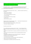 PSYC 510 Final Exam 1 Questions and All Actual Answers 2026&period;