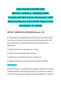 2026 EVOLVE ELSEVIER HESI MEDICAL-SURGICAL NURSING EXAM &vert; Complete 200 Q&A Practice Assessment &vert; HESI Med-Surg Blueprint & NCLEX-RN Aligned &vert; Pass Guaranteed - A&plus; Graded