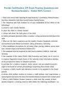 Florida Certification CPI Exam &ndash; Practice Questions and Revised Answers Rated 100&percnt; Correct 2026&sol;2027