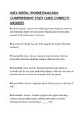 ADEX DENTAL HYGIENE EXAM 2026 COMPREHENSIVE STUDY GUIDE COMPLETE ANSWERS