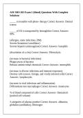 BIO 202 Arizona State University -ASU BIO 202 Exam 1 &lpar;blood&rpar; Questions With Complete Solutions