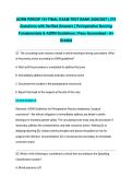AORN PERIOP 101 FINAL EXAM TEST BANK 2026&sol;2027 &vert; 275 Questions with Verified Answers &vert; Perioperative Nursing Fundamentals & AORN Guidelines &vert; Pass Guaranteed - A&plus; Graded