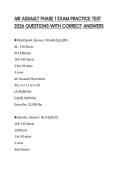 AIR ASSAULT PHASE 1 EXAM PRACTICE TEST 2026 QUESTIONS WITH CORRECT ANSWERS