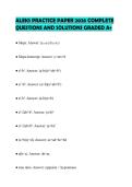 ALEKS PRACTICE PAPER 2026 COMPLETE QUESTIONS AND SOLUTIONS GRADED A&plus;