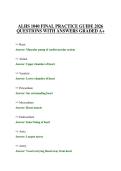 ALHS 1040 FINAL PRACTICE GUIDE 2026 QUESTIONS WITH ANSWERS GRADED A&plus;