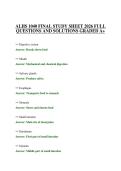 ALHS 1040 FINAL STUDY SHEET 2026 FULL QUESTIONS AND SOLUTIONS GRADED A&plus;