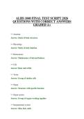 ALHS 1040 FINAL TEST SCRIPT 2026 QUESTIONS WITH CORRECT ANSWERS GRADED A&plus;
