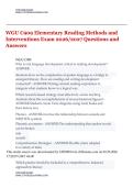 WGU C909 Elementary Reading Methods and Interventions &vert; Exam 2026&sol;2027 Questions and Answers