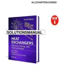 Solutions Manual for Heat Exchangers&colon; Selection&comma; Rating&comma; and Thermal Design &lpar;4th Edition&rpar; - Kaka&ccedil;&comma; Sad&inodot;k