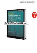 Solutions Manual for Introduction to Solid State Physics &lpar;9th Edition&rpar; - Kittel
