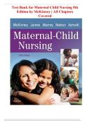 TestBank for Maternal Child Nursing Fifth Edition TestBank By McKinney&period; James&period; Murray&period; Nelson&period; Ashwill