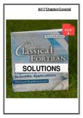 Solutions Manual for Classical FORTRAN Programming for Engineering and Scientific Applications&comma; Second Edition &lpar;Kupferschmid&rpar;