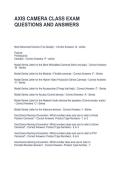 AXIS CAMERA CLASS EXAM QUESTIONS AND ANSWERS