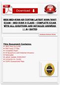 HESI Med-Surg RN Custom Latest 2026&sol;2027 Exam &ndash; Med Surg 2 Class &ndash; Complete Exam with All Questions and Detailed Answers &vert;&vert; A&plus; Rated