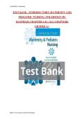 TEST BANK - INTRODUCTORY MATERNITY AND PEDIATRIC NURSING&comma; 5TH EDITION BY HATFIELD&comma; CHAPTER 1-42 &vert; ALL CHAPTERS GRADED A&plus;