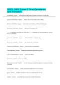  SOCL 2001 Exam 2 Test Questions and Answers&period;