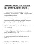 AMMO 108 COURSE EXAM ACTUAL PAPER 2026 QUESTIONS ANSWERS GRADED A&plus;