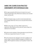 AMMO 108 COURSE EXAM PRACTICE ASSESSMENTS WITH RATIONALES 2026