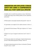 AMMUNITION AND EXPLOSIVES STORAGE SAFETY CERT AMMO 112 COMPREHENSIVE EXAM 2026 STUDY GUIDE Q&A UPDATED