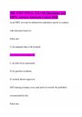 JBL EMT FINAL EXAM&vert; Questions and 100&percnt; correct Answers&vert; Latest 2026