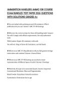 AMMUNITION HANDLERS AMMO 108 COURSE EXAM BUNDLED TEST PAPER 2026 QUESTIONS WITH SOLUTIONS GRADED A&plus;