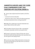 AMMUNITION HANDLERS AMMO 108 COURSE EXAM COMPREHENSIVE SCRIPT 2026 QUESTIONS WITH SOLUTIONS GRADED A&plus;