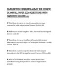 AMMUNITION HANDLERS AMMO 108 COURSE EXAM FULL PAPER 2026 QUESTIONS WITH ANSWERS GRADED A&plus;