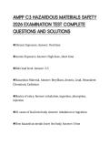 AMPP C3 HAZARDOUS MATERIALS SAFETY 2026 EXAMINATION TEST COMPLETE QUESTIONS AND SOLUTIONS