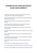 PHARMACOLOGY NURS 251 MODULE EXAM 9 100&percnt; CORRECT&excl;