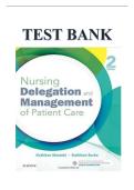 Test Bank For Nursing Delegation and Management of Patient Care &lpar;2nd Edition&rpar; By Kathleen Motacki & Kathleen Burke