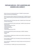PORTAGE NURS 251 - TEST 4 QUESTIONS AND ANSWERS 100&percnt; CORRECT&excl;